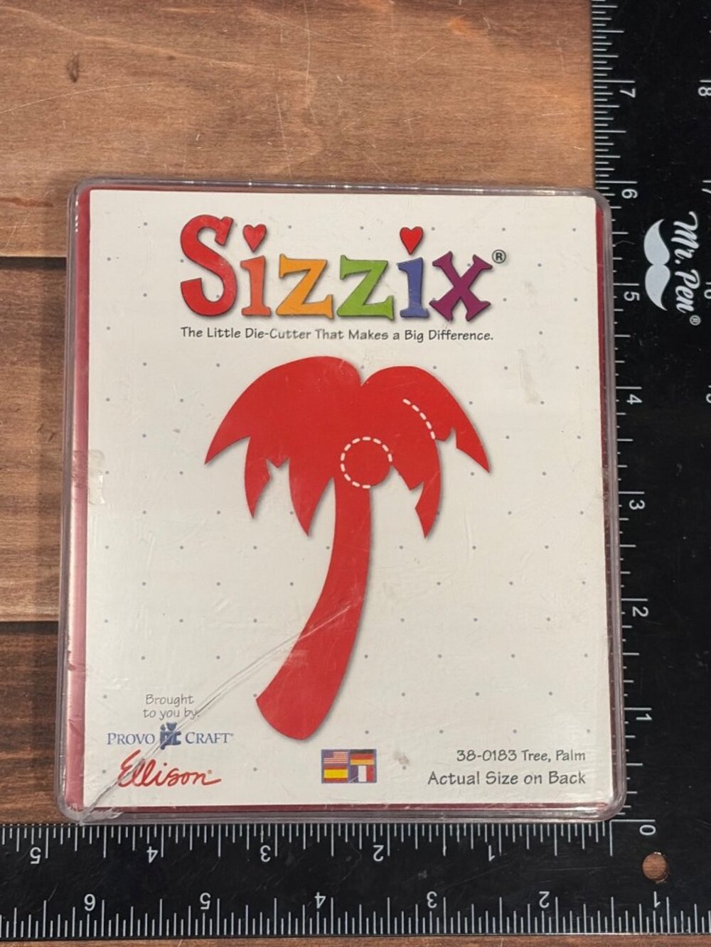 Sizzix Original Red Die 38-0183 Palm Tree Provo Craft Ellison Die Cutting Die